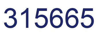 Number 315665 blue image