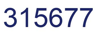 Number 315677 blue image