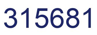 Number 315681 blue image