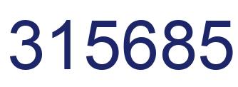 Number 315685 blue image