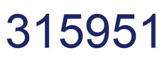 Number 315951 blue image