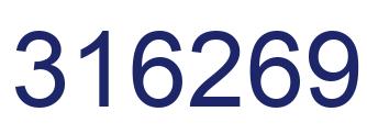 Number 316269 blue image