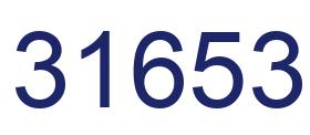Number 31653 blue image
