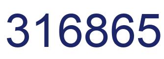 Number 316865 blue image