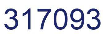 Number 317093 blue image