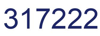 Number 317222 blue image