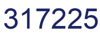 Number 317225 blue image