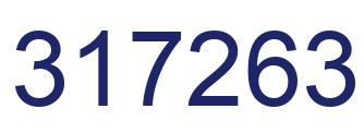 Number 317263 blue image