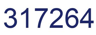 Number 317264 blue image