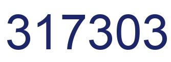 Number 317303 blue image