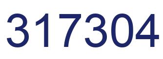 Number 317304 blue image