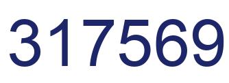Number 317569 blue image