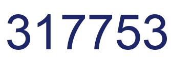 Number 317753 blue image