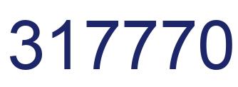 Number 317770 blue image
