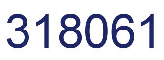 Number 318061 blue image