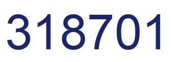 Number 318701 blue image