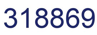 Number 318869 blue image