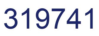 Number 319741 blue image