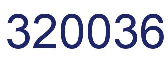 Number 320036 blue image