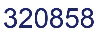 Number 320858 blue image