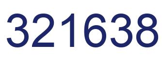 Number 321638 blue image