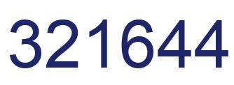 Number 321644 blue image