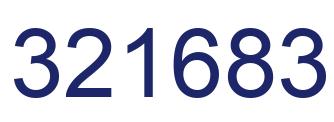 Number 321683 blue image