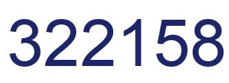 Number 322158 blue image