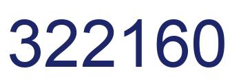 Number 322160 blue image