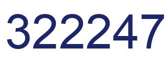 Number 322247 blue image