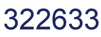 Number 322633 blue image