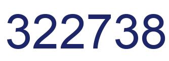 Number 322738 blue image