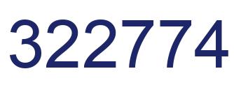 Number 322774 blue image
