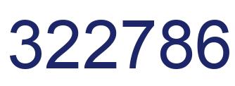 Number 322786 blue image