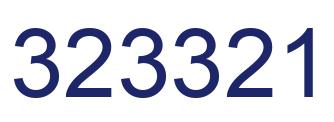Number 323321 blue image