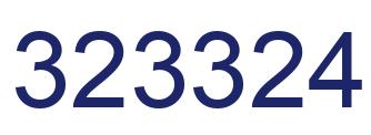 Number 323324 blue image