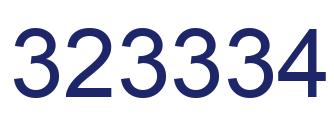 Number 323334 blue image