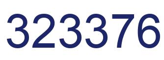 Number 323376 blue image
