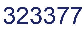 Number 323377 blue image