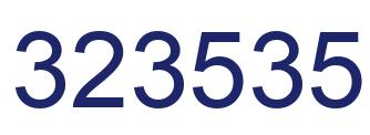 Number 323535 blue image