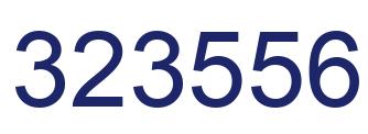 Number 323556 blue image