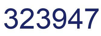 Number 323947 blue image