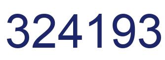 Number 324193 blue image