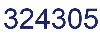 Number 324305 blue image
