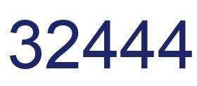 Número 32444 imagen azul