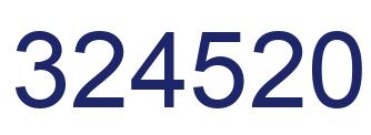 Number 324520 blue image