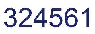 Number 324561 blue image
