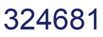 Number 324681 blue image