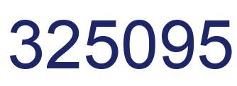 Number 325095 blue image