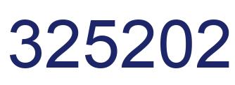 Number 325202 blue image